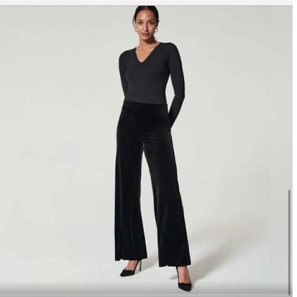 SPANX Velvet Split Hem Wide Leg Pant new with tags  2xT - Picture 6 of 15